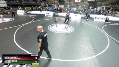 56 lbs Cons. Round 3 - Jayden Cruz, California vs Miya Sanchez, Legacy Wrestling Center