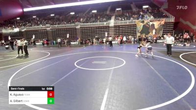 66 lbs Semifinal - Kaden Aguayo, Team Champs vs Anthony Gilbert, Cowboy Kids WC