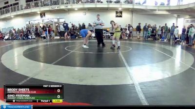 120 lbs Cons. Round 3 - Brody Sheets, Chesterton Wrestling Club vs Gino Freeman, Midwest Xtreme Wrestling