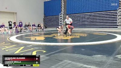 100 lbs Semis & 3rd Wb (16 Team) - Jacqueline Olivares, Osborne vs Cadence Grulla, Lumpkin Co.