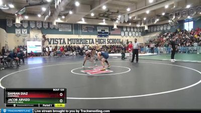 138 lbs Semifinal - Jacob Arvizo, Murrieta Mesa vs Damian Diaz, Chaparral