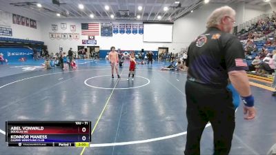 71 lbs Quarterfinal - Abel VonWald, Douglas WC vs Konnor Maness, Casper Wrestling Club