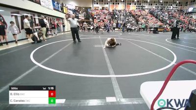 58 lbs Quarterfinal - Braxton Ellis, Salina Wrestling Club vs Cruz Canales, Claremore Wrestling Club