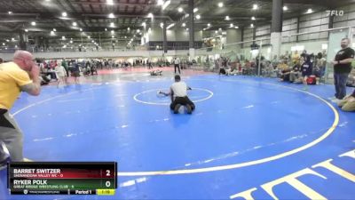 50 lbs Finals (2 Team) - Ryker Polk, GREAT BRIDGE WRESTLING CLUB vs Barret Switzer, SHENANDOAH VALLEY WC