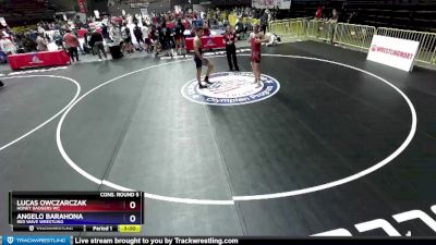 170 lbs Cons. Round 5 - Lucas Owczarczak, Honey Badgers WC vs Angelo Barahona, Red Wave Wrestling