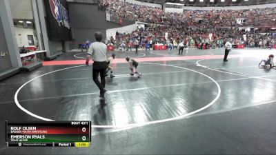 60 lbs Cons. Round 2 - ROLF OLSEN, Badger Youth Wrestling vs Emerson Ryals, Team Nazar