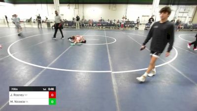 70 lbs 3rd Place - Jace Rooney, NY vs Michael Nicosia, PA