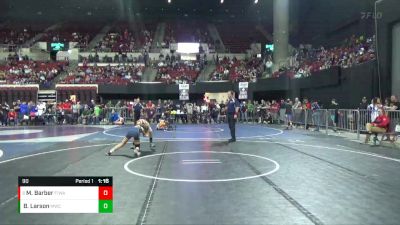 90 lbs Semifinal - Mercedez Barber, Force 10 Wrestling Academy vs Bryleigh Larson, Manhattan Wrestling Club