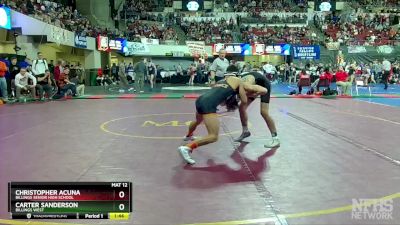 AA - 138 lbs Quarterfinal - Carter Sanderson, Billings West vs Christopher Acuna, Billings Senior High School