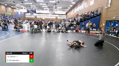 64 lbs Cons. Round 5 - Keagan Collins, Sanderson Wrestling Academy vs Case Christensen, Wasatch