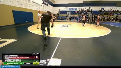 98 lbs Round 4 - Jax Stratton, Inland Northwest Wrestling Training Center vs Vincent Herzog, St. Maries Wrestling Club