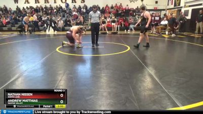 285 lbs Round 3 - Andrew Matthias, Wapsie Valley vs Nathan Nissen, North Linn