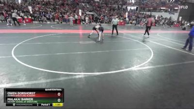 95 lbs Quarterfinal - Owen Dorshorst, Askren Wrestling Academy vs Malakai Barker, Victory School Of Wrestling