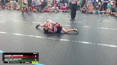 68 lbs Quarterfinal - Zander Liberatore, Brandon vs Kristian Wescott, Fingerlakes Elite