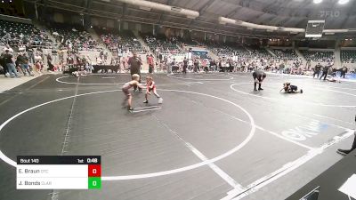 46 lbs Semifinal - Emerson Braun, Owasso Takedown Club vs Jaxon Bonds, Claremore Wrestling Club