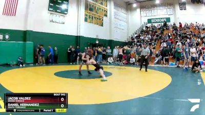 132 lbs Cons. Round 3 - Jacob Valdez, Grand Terrace vs Daniel Hernandez, South Torrance