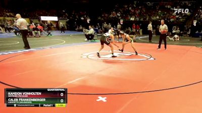 120 Class 4 lbs Quarterfinal - Kamdon VonHolten, Raymore-Peculiar vs Caleb Frankenberger, Lafayette (Wildwood)