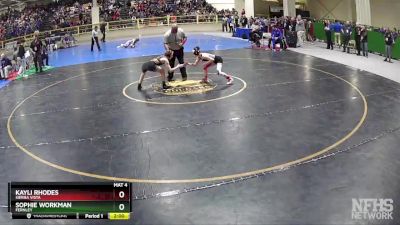 100 lbs Quarterfinal - Sophie Workman, Fernley vs Kayli Rhodes, Sierra Vista