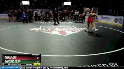 Girls 140 lbs Quarterfinal - Ruby Clark, Toppenish (Girls) vs Julianna Jones, Mountain View (Girls)