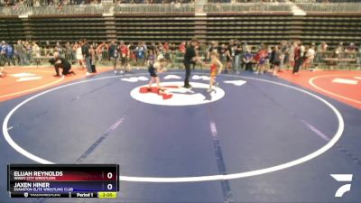 70 lbs Quarterfinal - Elijah Reynolds, Windy City Wrestlers vs Jaxen Hiner, Evanston Elite Wrestling Club