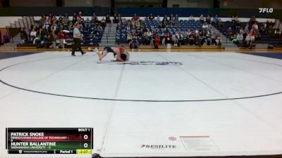 141 lbs Finals (2 Team) - Patrick Snoke, Pennsylvania College Of Technology vs Hunter Ballantine, Shenandoah University