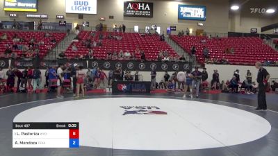 100 lbs Cons 8 #2 - Lisa Pastoriza, Wyoming Seminary Wrestling Club vs Abigail Mendoza, Texas Style Wrestling Club