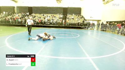 99-J lbs Consi Of 4 - Austin Appel, Warhawks Wrestling Inc. vs Luke Frankovits, Buxton (NJ)