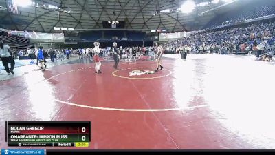 106 lbs Champ. Round 2 - Omareante-Jarron Russell, Team Aggression Wrestling Club vs Nolan Gregor, NWWC