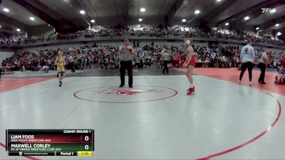 90 lbs Champ. Round 1 - Maxwell Corley, FH Jr Vikings Wrestling Club-AAA vs Liam Foos, Nixa Youth Wrestling-AAA 