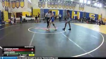 120 lbs Quarters & Wb (16 Team) - Christian Iguina, Black & Blue vs Aiden Baker, Heritage Wrestling Club