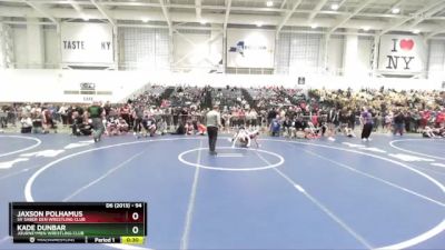 94 lbs Quarterfinal - Jaxson Polhamus, SV Saber Den Wrestling Club vs Kade Dunbar, Journeymen Wrestling Club