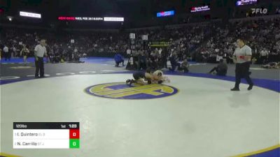 120 lbs Semifinal - Isaiah Quintero, El Dorado (SS) vs Nathan Carrillo, St John Bosco