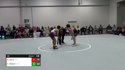 113 lbs Round 3 (6 Team) - Abram Cline, Team Carnage vs Chase Walker, Stronghold