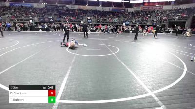 70 lbs Quarterfinal - Eli Short, Greater Heights Wrestling vs Trevor Bolt, Trailhands