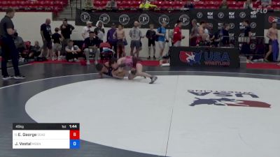 45 kg Cons 8 #1 - Edward George, Seagull Wrestling Club vs Jaxsen Vestal, Moen Wrestling Academy