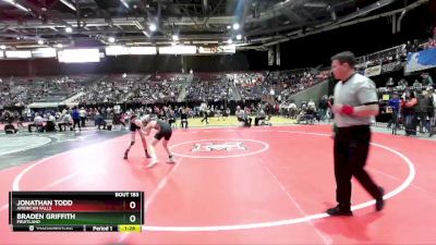 3A 98 lbs Quarterfinal - Braden Griffith, Fruitland vs Jonathan Todd, American Falls