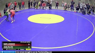 80 lbs 5th Place Match - Dixie Dillon, Oakridge Mat Club vs Hope Johnson, Oregon City Kids Club