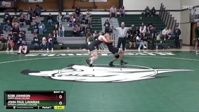 133 lbs 3rd Place Match - Kobi Johnson, North Idaho College vs John Paul Lavarias, Umpqua Community College