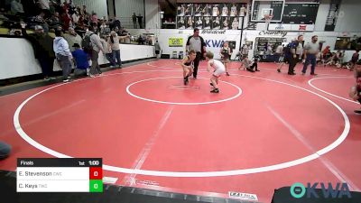 70 lbs Final - Ezra Stevenson, Claremore Wrestling Club vs Cooper Keys, Tahlequah Wrestling Club