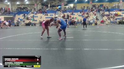 285 lbs 7th Place Match - Derek Owumi, St. James School vs Donnell Dawkins, Our Lady Of Mt. Carmel