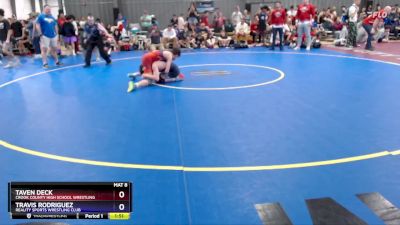 126 lbs Cons. Round 4 - Taven Deck, Crook County High School Wrestling vs Travis Rodriguez, Reality Sports Wrestling Club