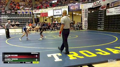 120 lbs Semifinal - Kaden Sisson, Phillipsburg vs Jacob Moore, Haven