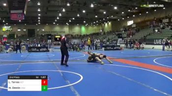 155 lbs 2nd Place - Lourdes Torres, Victory Wrestling-Central Washington vs Marlynne Deede, Utah Girls Wrestling