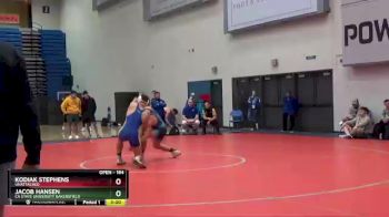 184 lbs 3rd Place Match - Jacob Hansen, CA State University Bakersfield vs Kodiak Stephens, Unattached