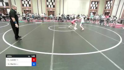 120 lbs Consi Of 32 #2 - Liam Lawler, Pa vs Gavin Martin, Nj