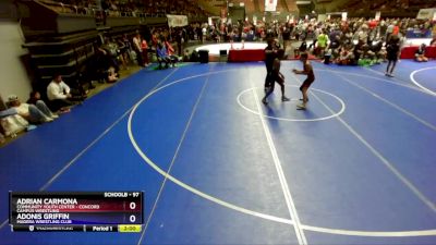 97 lbs Cons. Round 2 - Adrian Carmona, Community Youth Center - Concord Campus Wrestling vs Adonis Griffin, Madera Wrestling Club