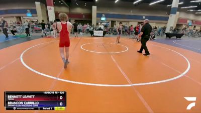 120 lbs Cons. Round 4 - Bennett Leavitt, Texas vs Brandon Carrillo, Spring Klein Wrestling Club