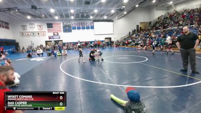 53 lbs Champ. Round 2 - Wyatt Comans, Rawlins Wrestling Club vs Dax Casper, Green River Grapplers