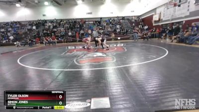 160 lbs Semifinal - Simon Jones, Kittitas vs Tyler Olson, Okanogan