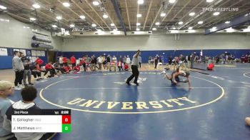 141 lbs 3rd Place - Tommy Gallagher, Roger Williams vs Jake Matthews, Wisconsin-Eau Claire